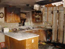 Fire Damage in a Kitchen